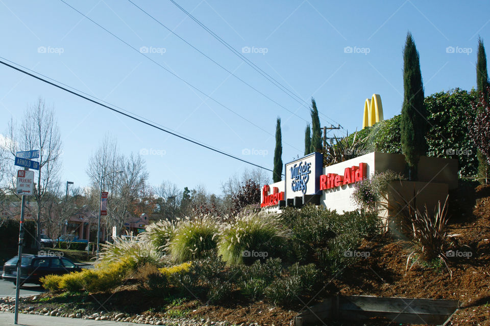 Town. Signs