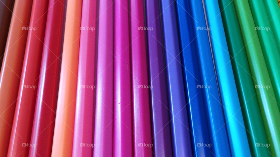 multicoloured, fiber pens ,