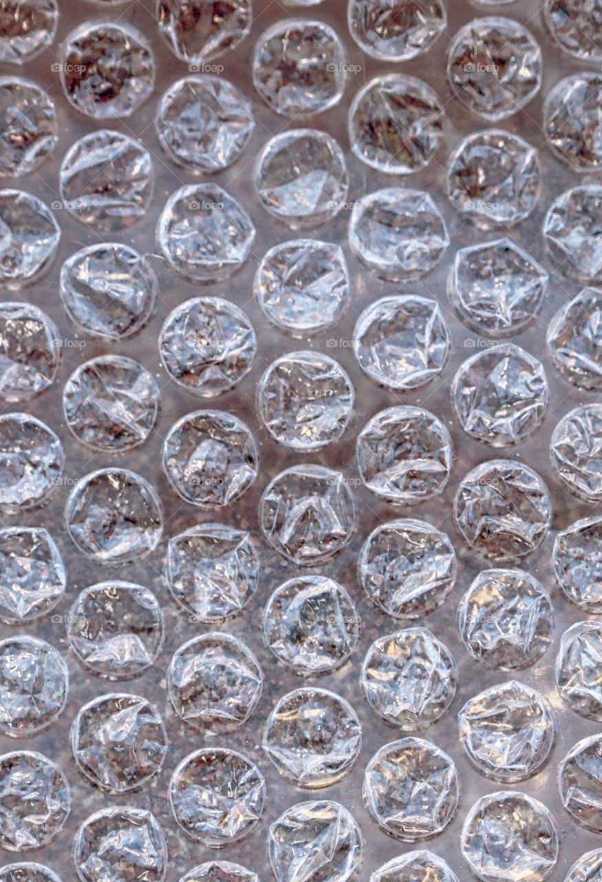 Bubble wrap closeup texture 