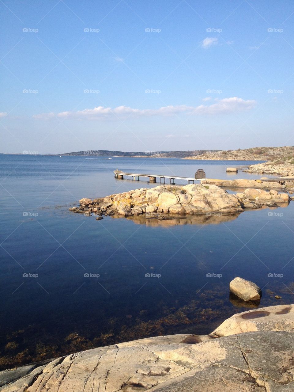 Autumn seascape and rocks