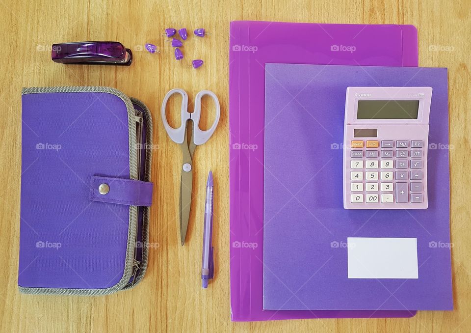 purple office things