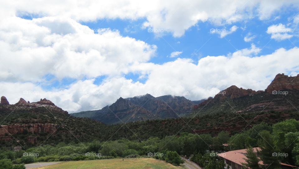 Clouds and Mountains.