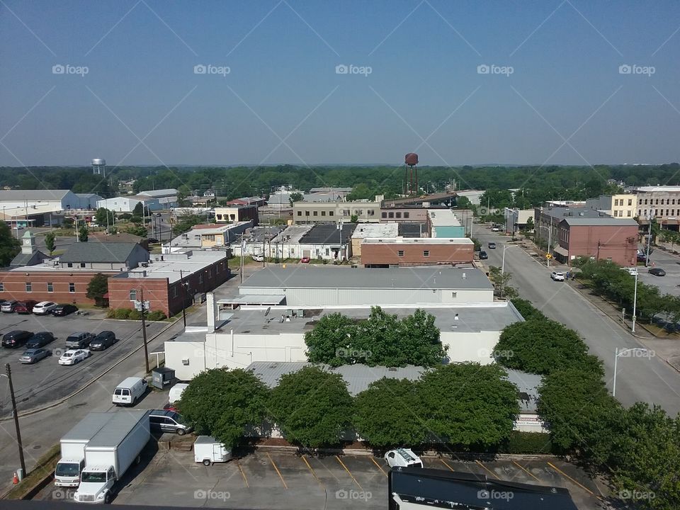 West view from the top of a building in Decatur, AL.