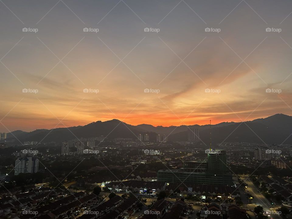 Sunset in Penang island