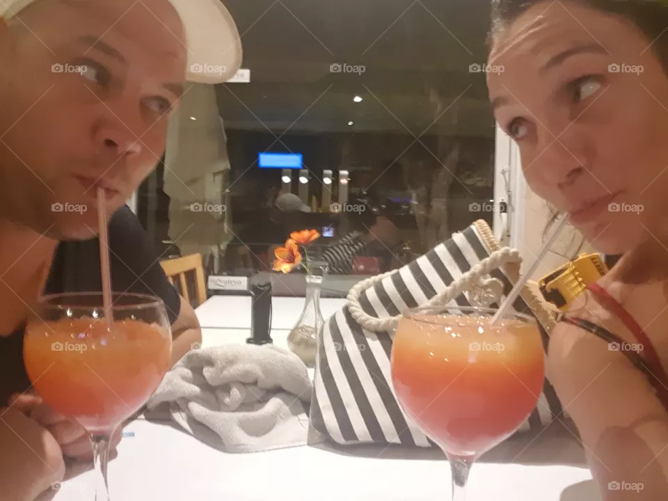 Have a nice cocktail on a Spanish evening