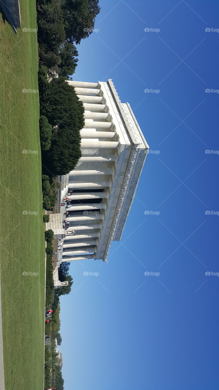 The exterior of the Lincoln Memorial in Washington D.C.
