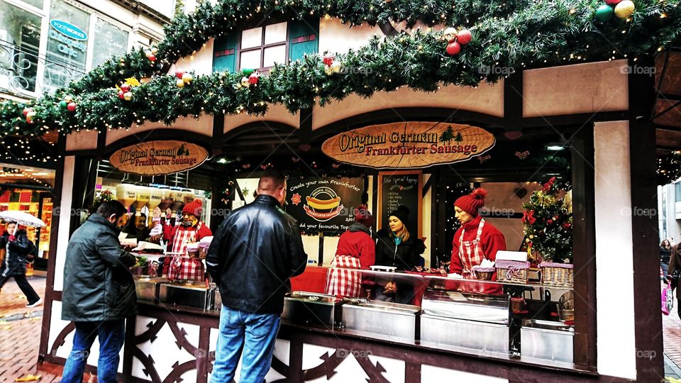 Frankfurter sausage stall