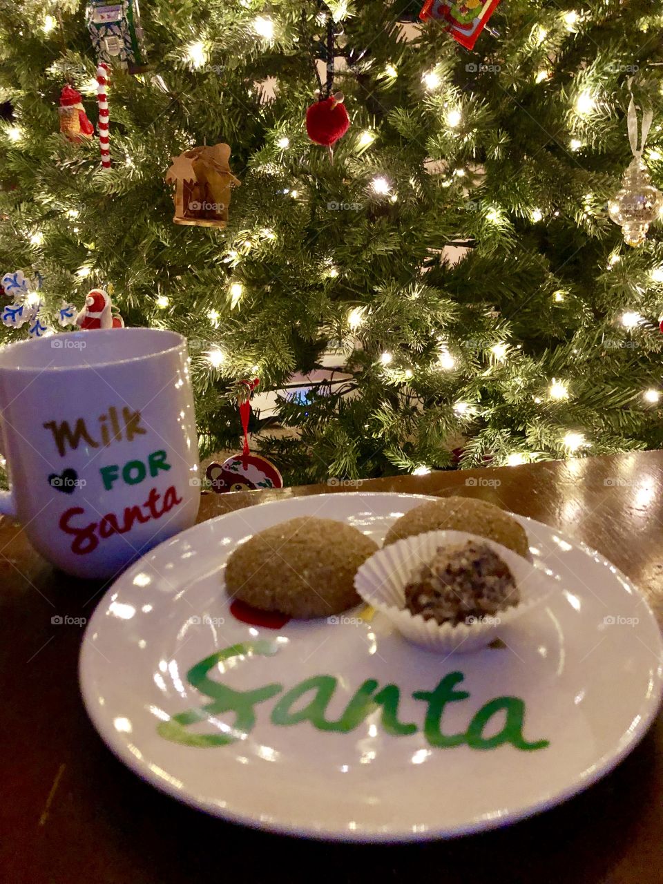 Cookies and milk waiting on Santa’s arrival!