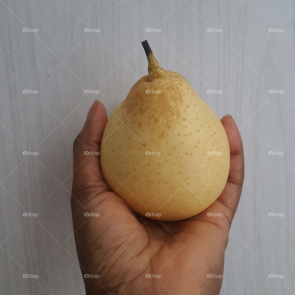 I love eating fruit so I buy this Chinese Pear and it is crisp and sweet.