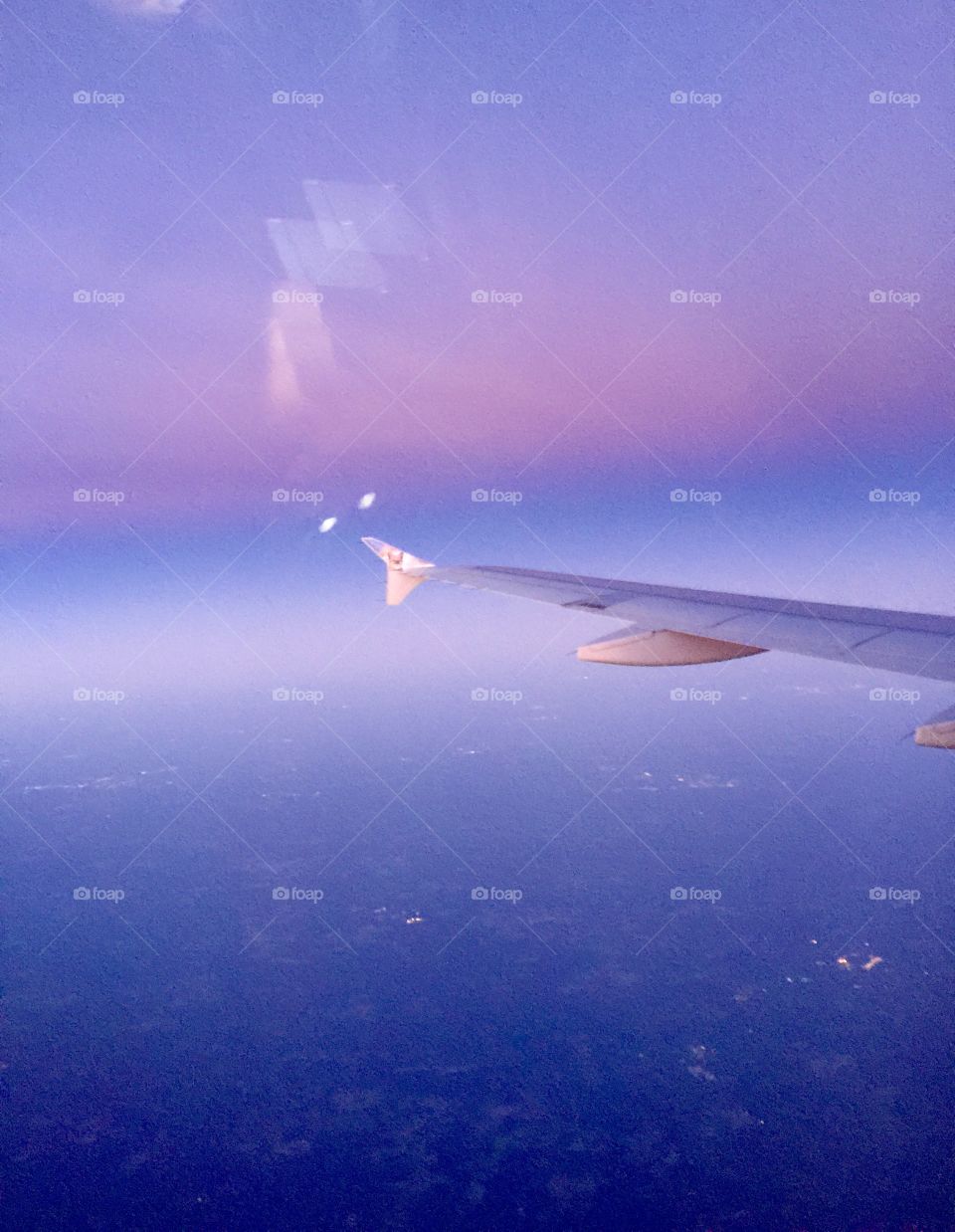 Sunset from an airplane 