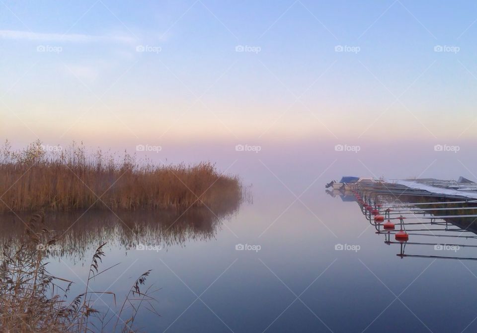 View of idyllic lake