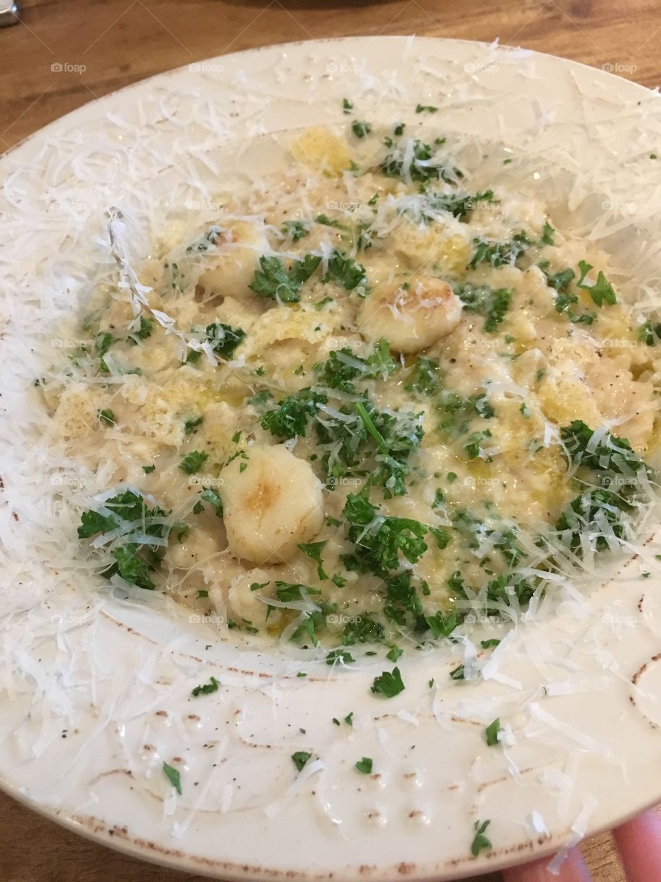 Scallop risotto