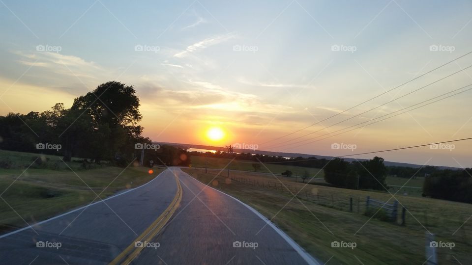 Sunset On the Road