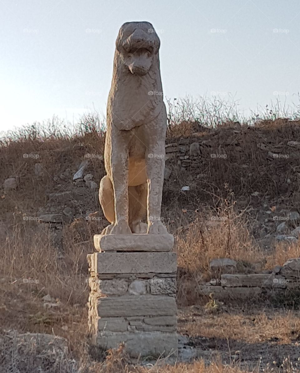 mythological sculpture of Lion