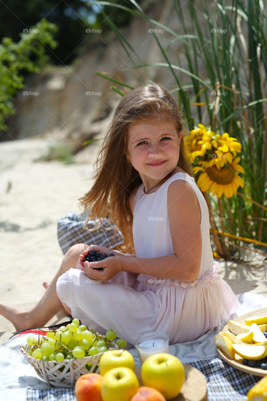 Beautiful girl at the picnic 