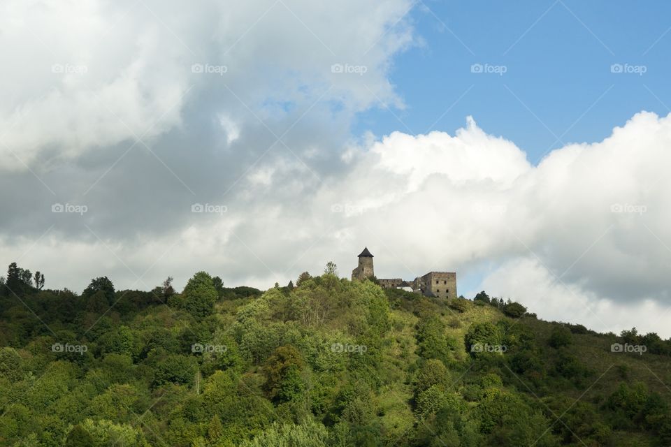 Old castle on the hill. Slovakia