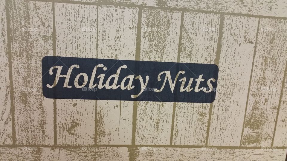 Wooden Nut Sign