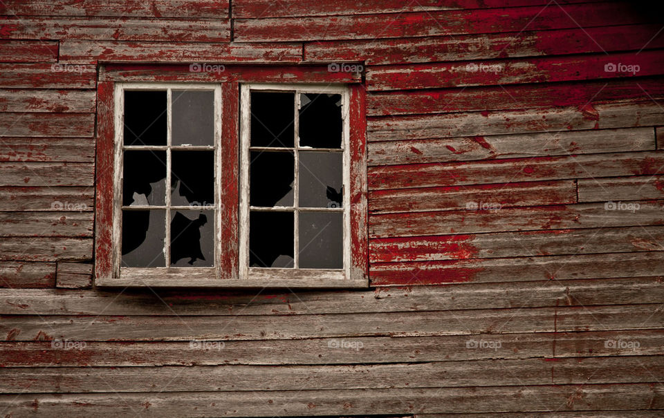 red wood vintage window by cdnrebel1