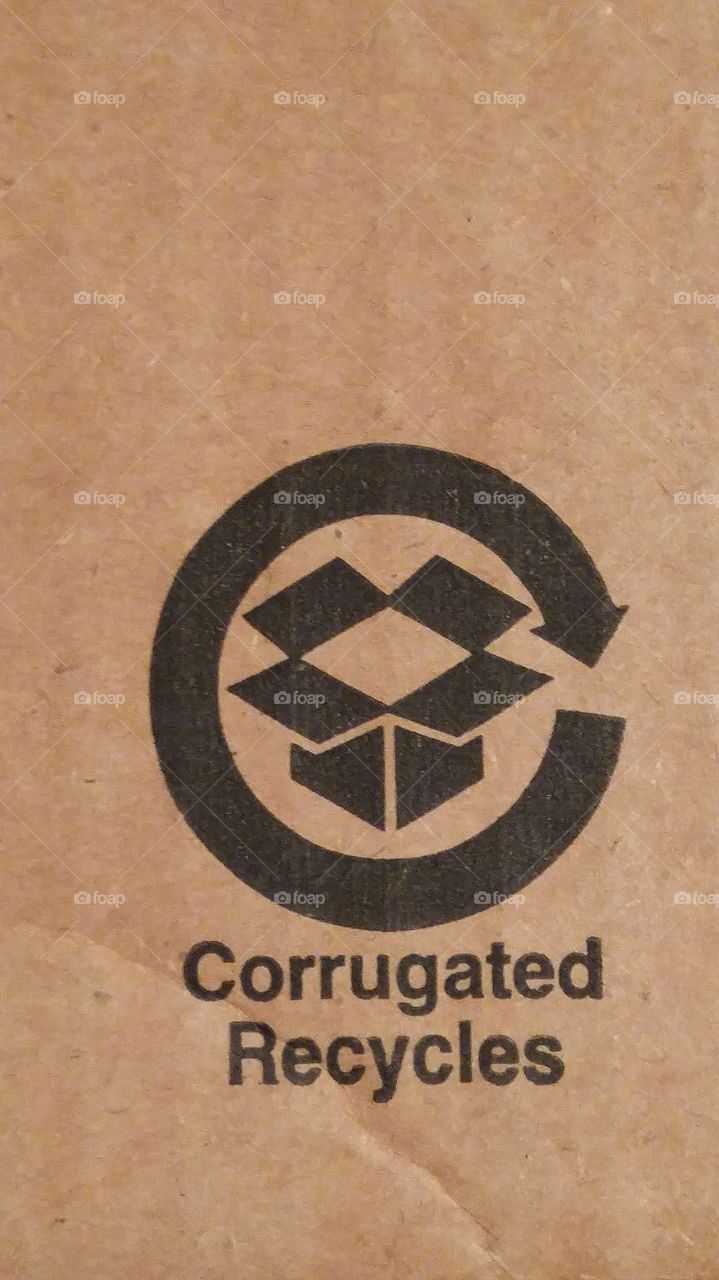Corrugated cardboard box symbol
