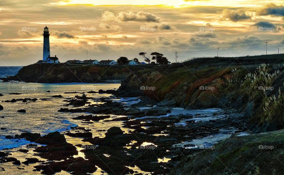 Stormy California coast