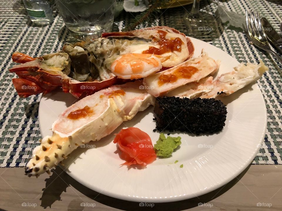 Seafood night at the TRS Coral hotel in Cancun, Mexico. 