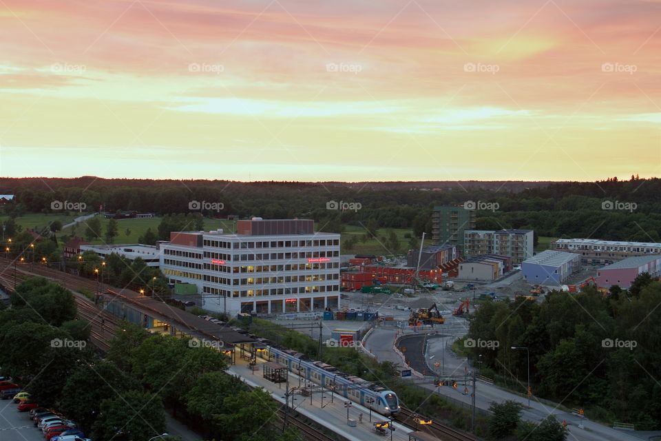 Sunset over Ulriksdal, Solna, Sweden