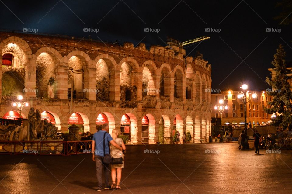 Couple at the arena