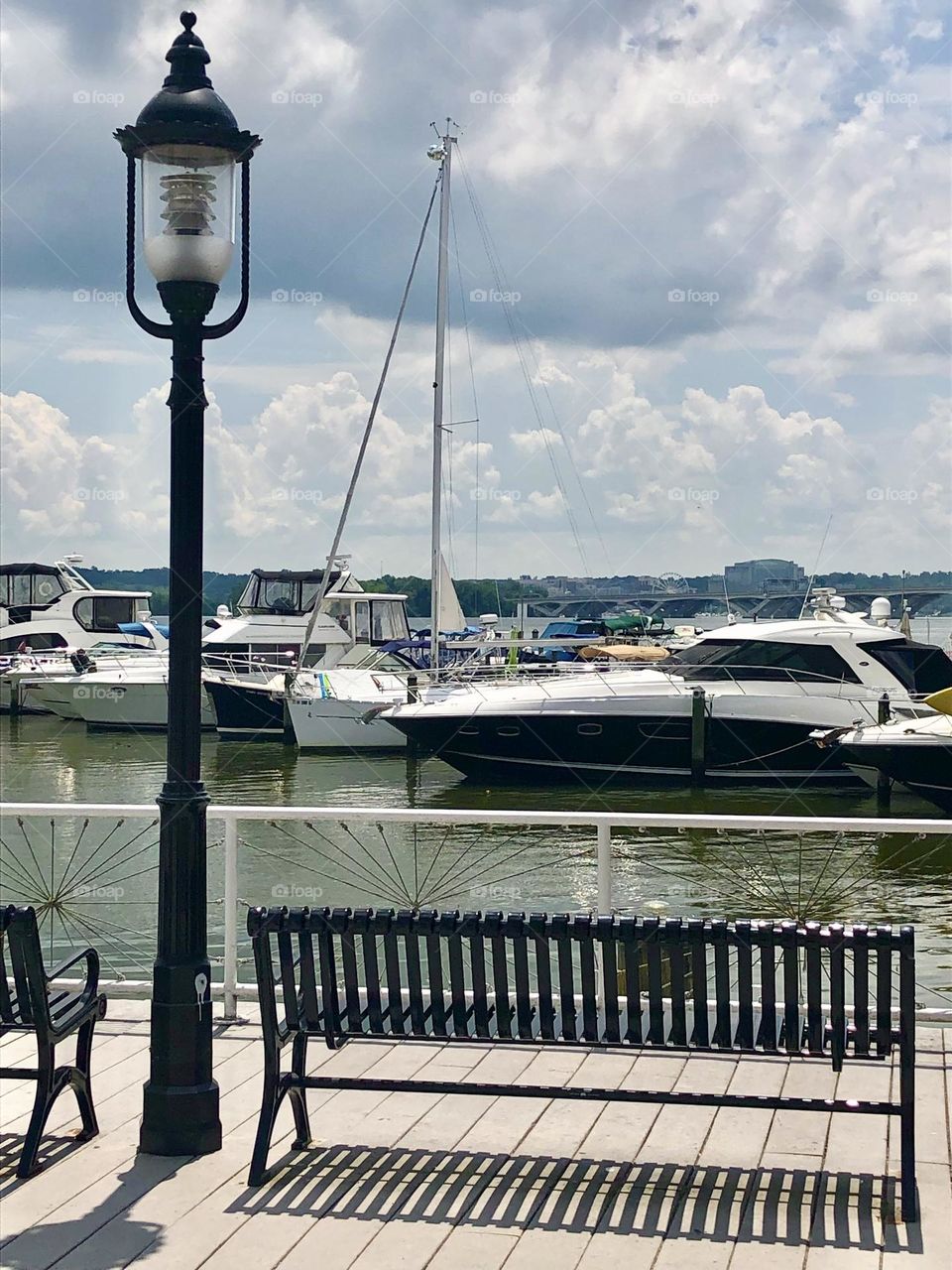 Water front  & boats - Alexandria Virginia in July 