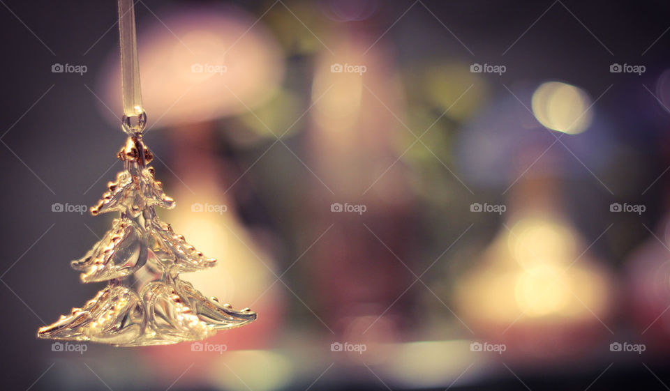 Christmas tree glass ornament