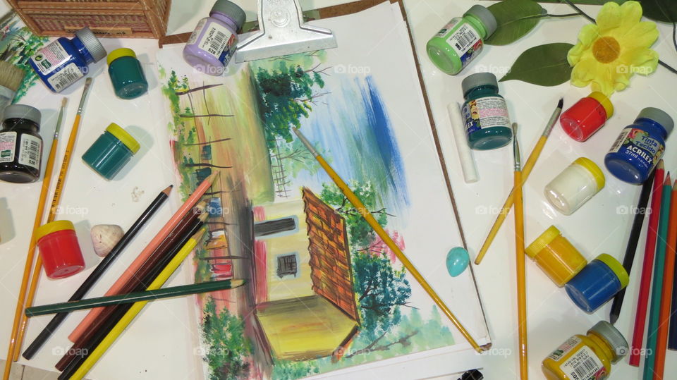 art work table and creation in my house

camera Canon.