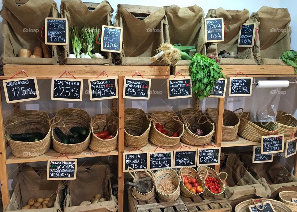 Local market in Madrid 