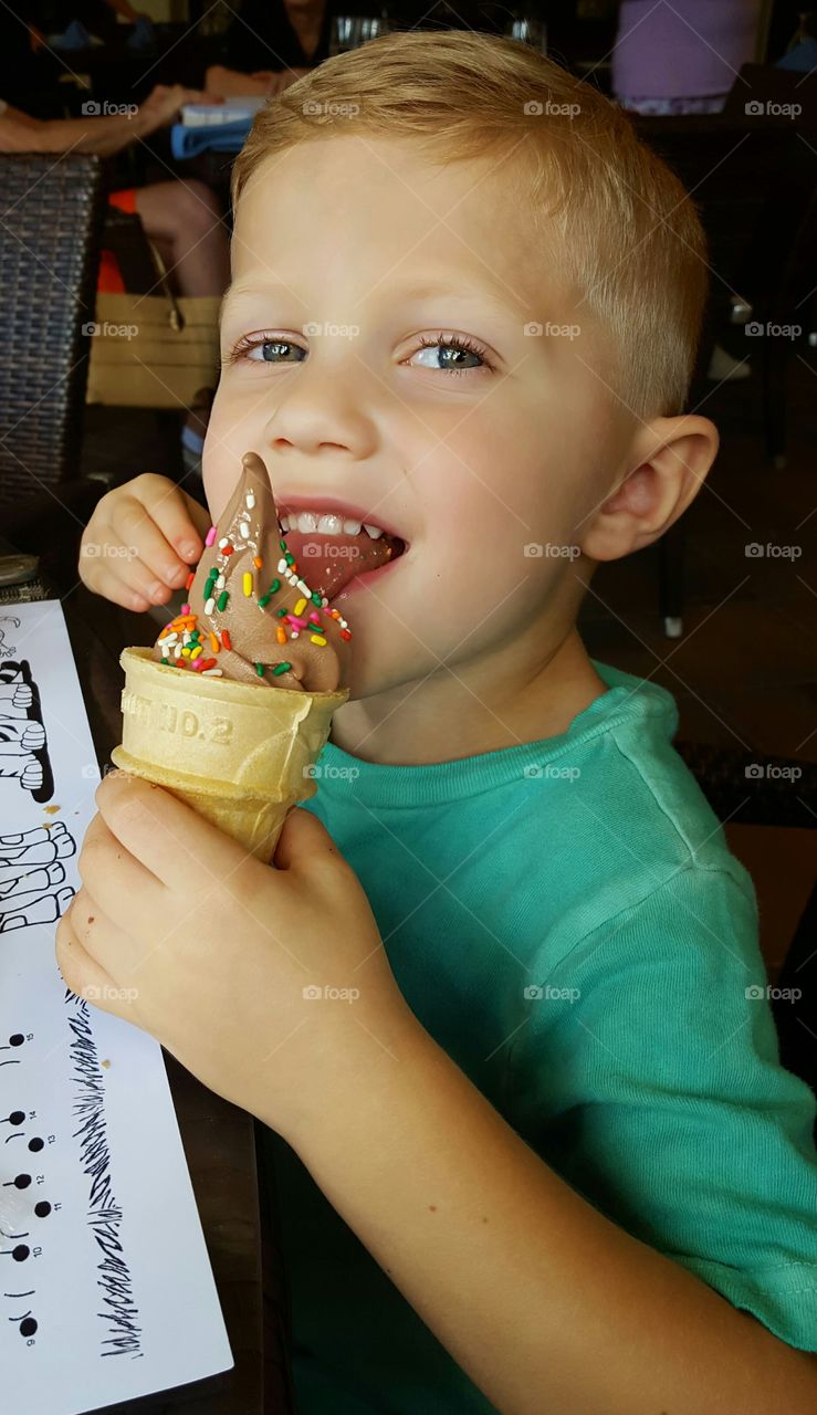 Ice cream cone kid