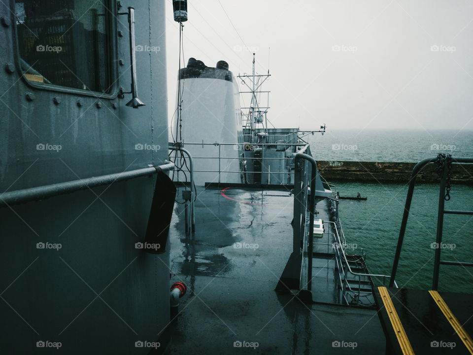 A view from a deck of warship Admiral Pitka in Estonian Navy.