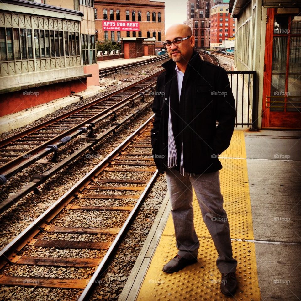 Waiting for the train