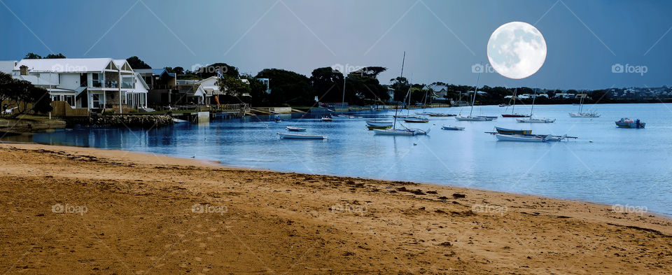 Full Moon Over Barwon Heads