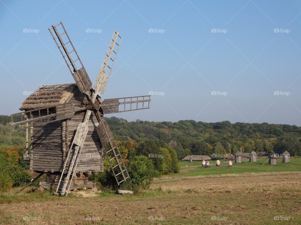 Landscape with windmill