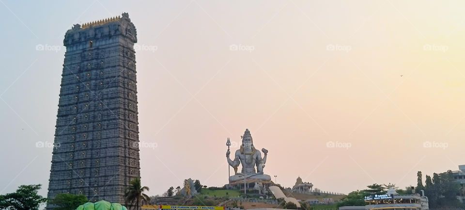World's second tallest Shiva statue. Murdeshwar , Karnataka, India