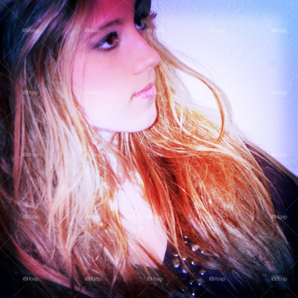 girl model portrait profile by lightanddrawing