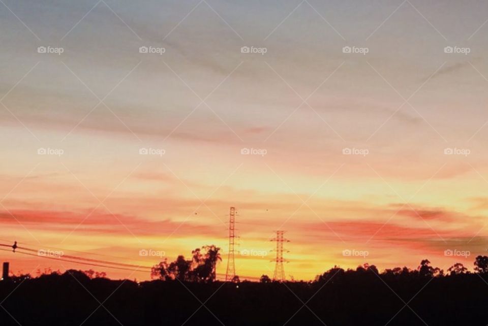 Um amanhecer muito bonito em Jundiaí, interior do Brasil. Viva a natureza e sua beleza!