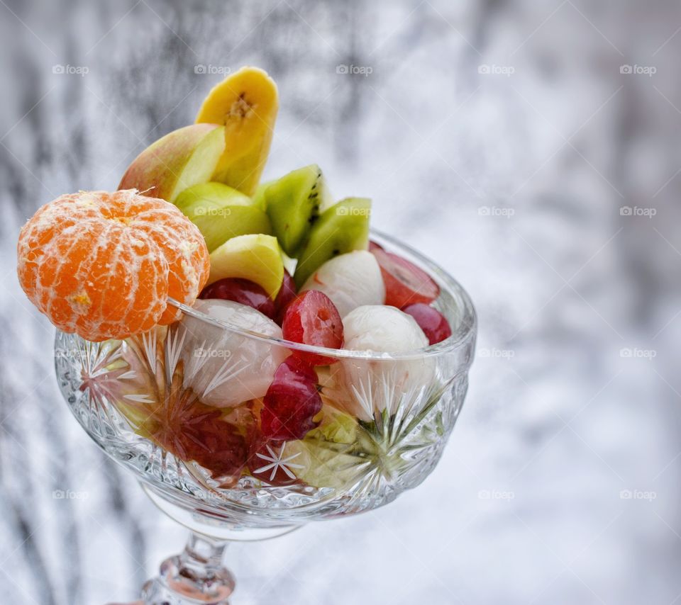 Close-up of fruit salad