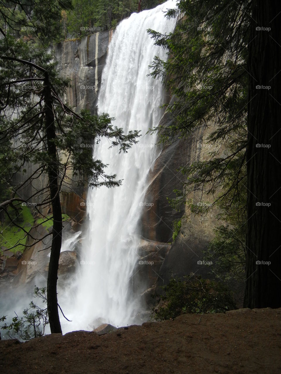 waterfall in Yosemite valley