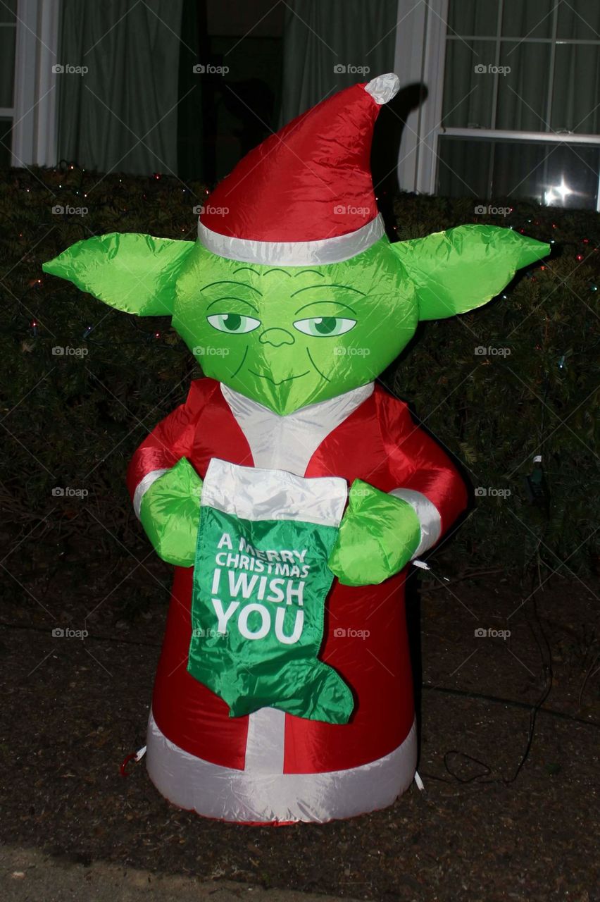 inflatable Yoda Christmas Star Wars decoration