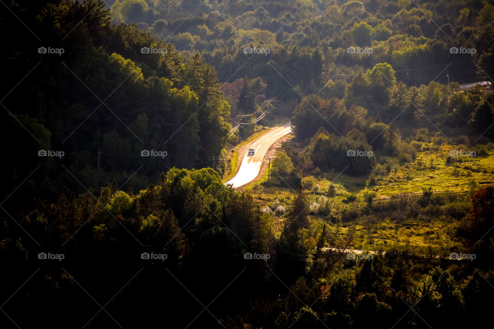 Picturesque view on a road