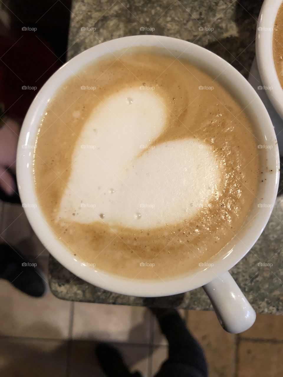 Latte art heart