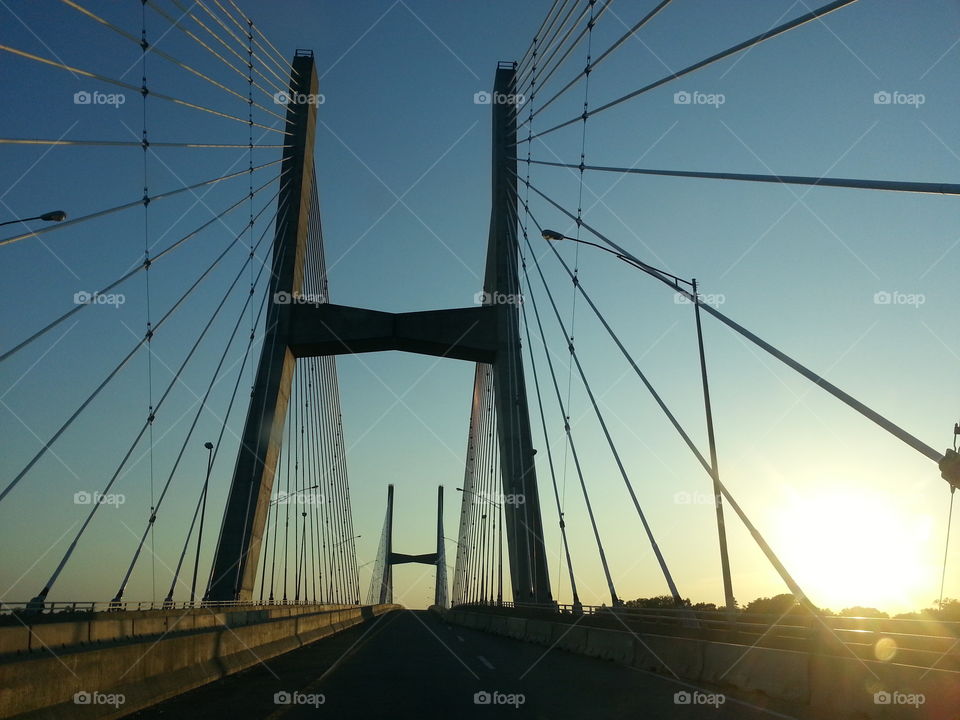 Bridge, Sky, Architecture, City, Sunset