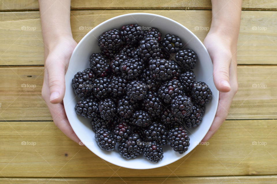 Bowl of Blackberries 