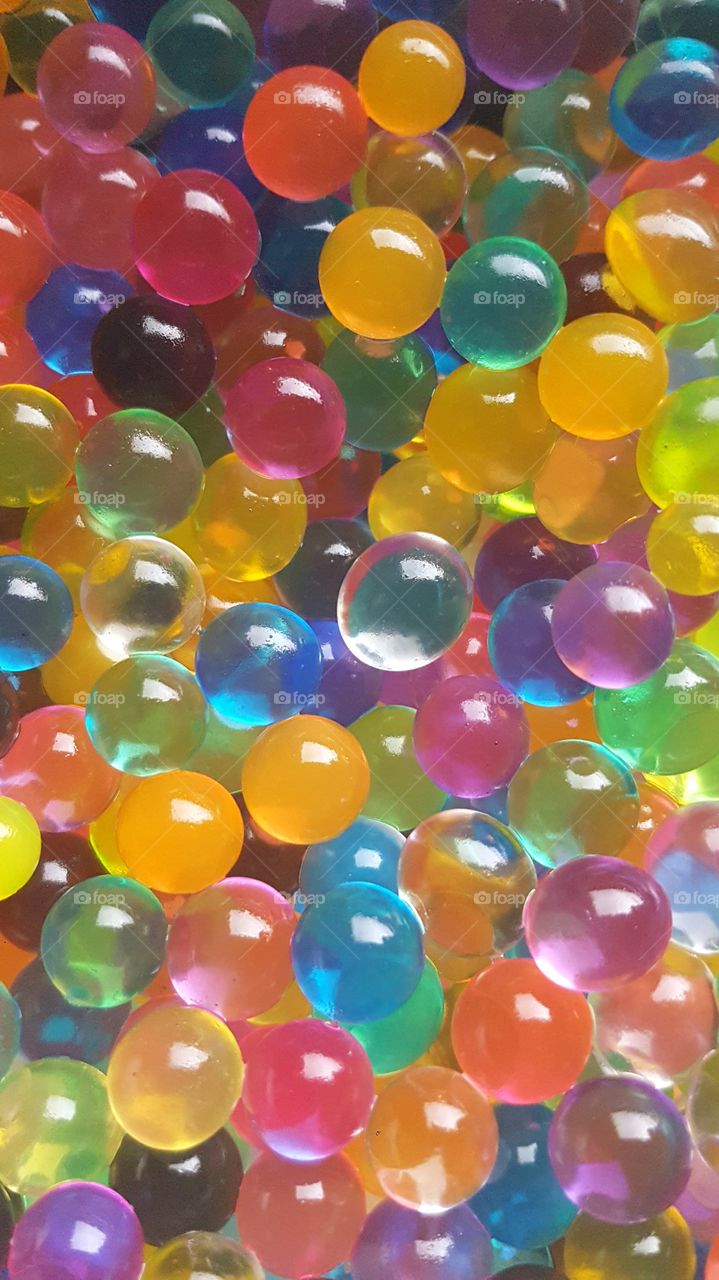 Colorful water beads