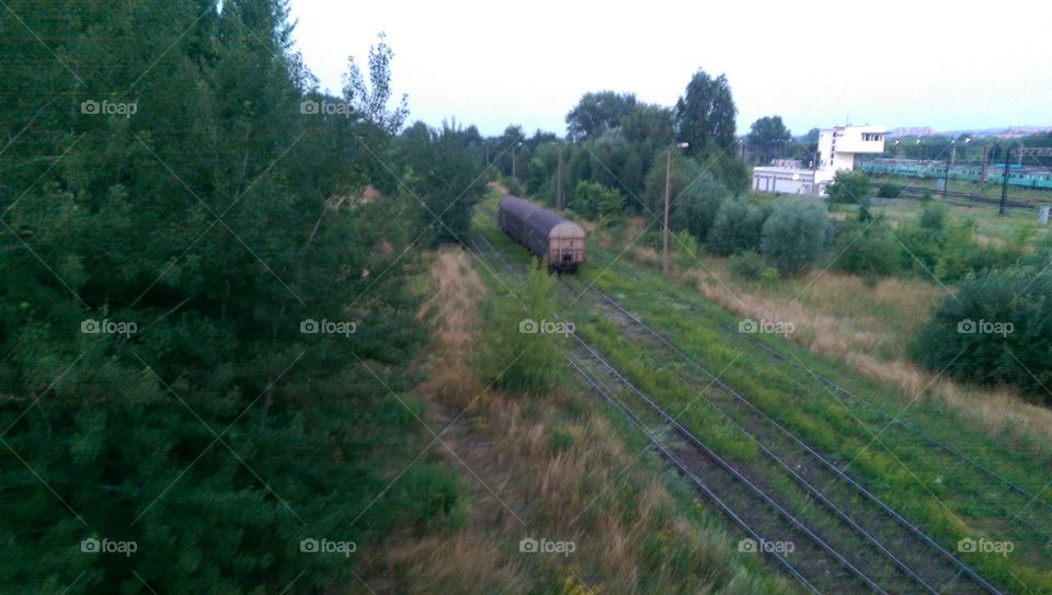 Old Cargo Rails in Poland, Kraków.