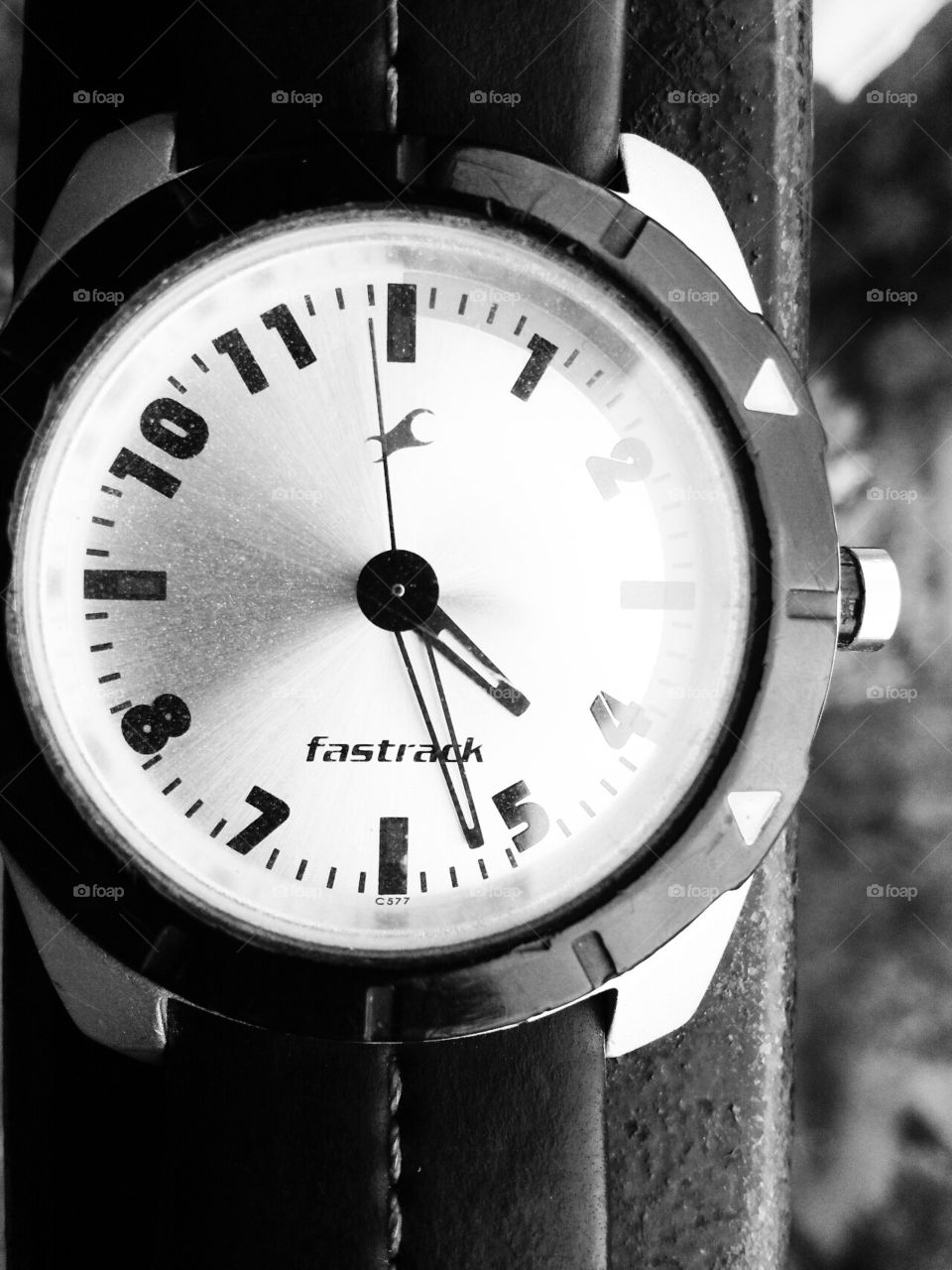 black and white photo for fastrack watch