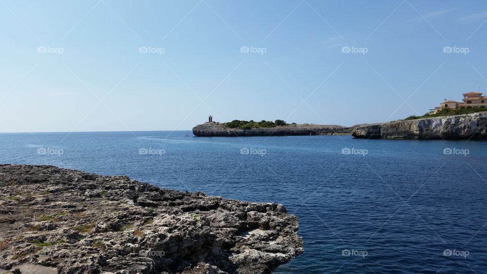 Stunning island against clear sky